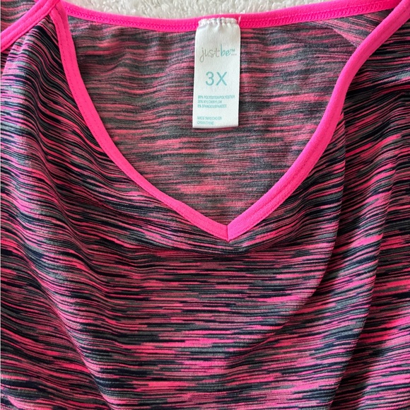 Just Be Vibrant Pink and Black Camisole Size 3X - Picture 9 of 11